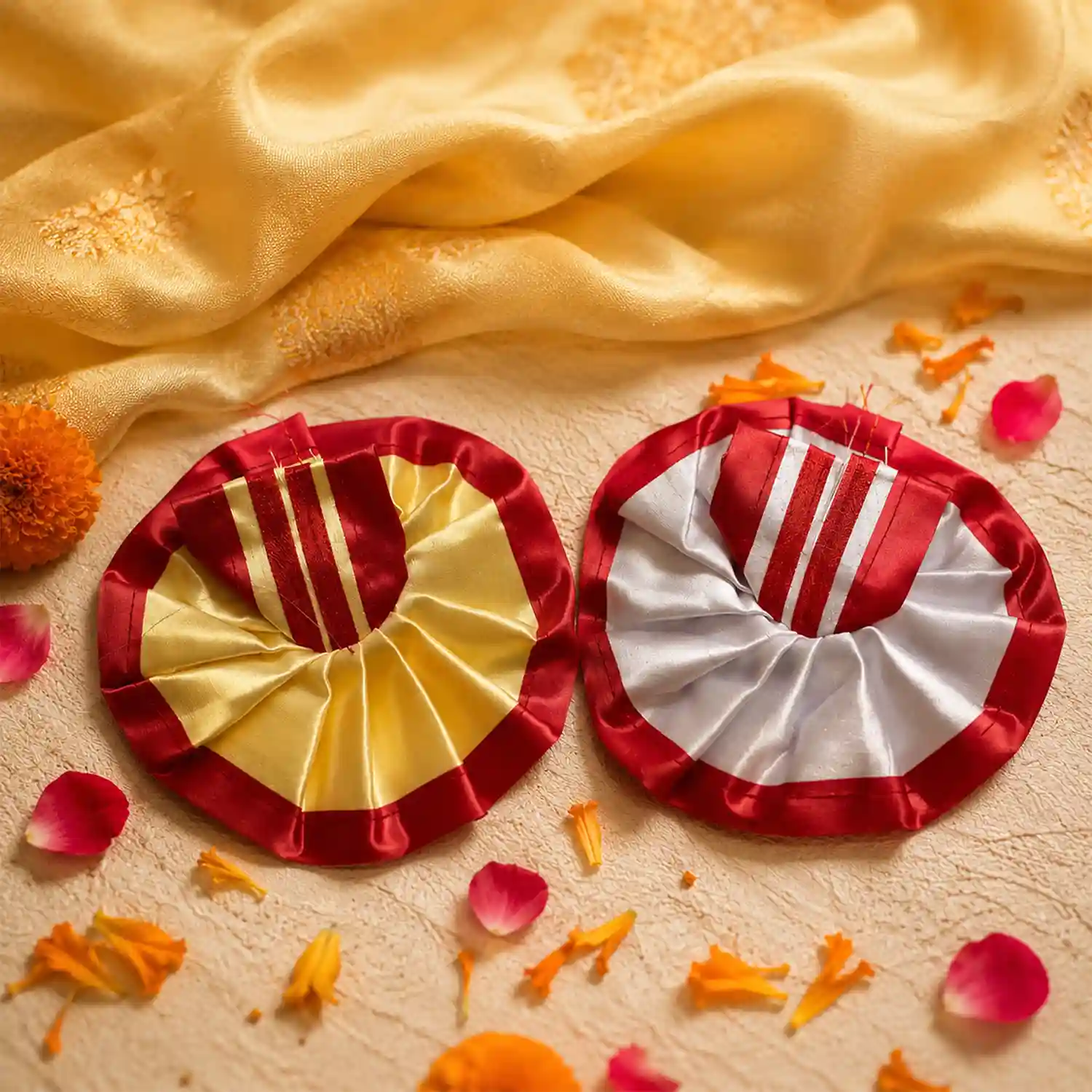 Shri Radha Rani Dress | Radha Rani Satin Dress | Size- 4.8″