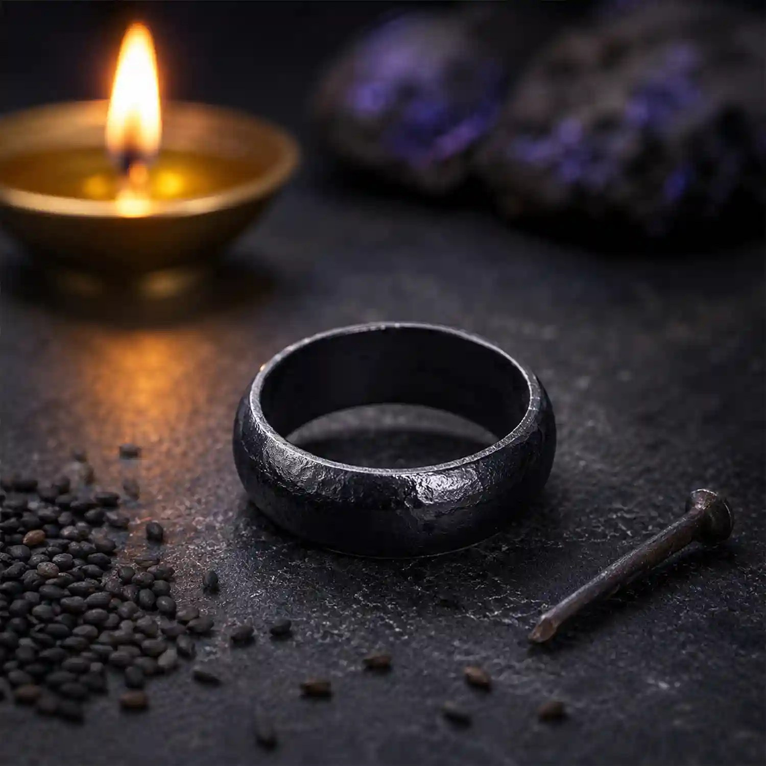 Iron Ring for Shani Dev Puja | Sacred Iron Keel Ring | Shani Graha Shanti Remedy Ring
