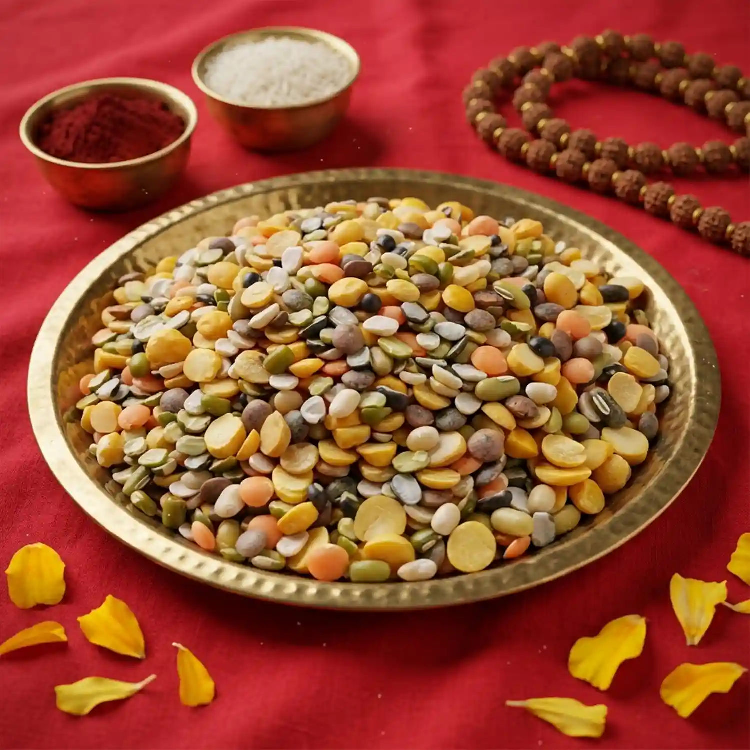Ashta Karai for Puja | Eight Sacred Grains Set | Ashtakarai Samagri Puja