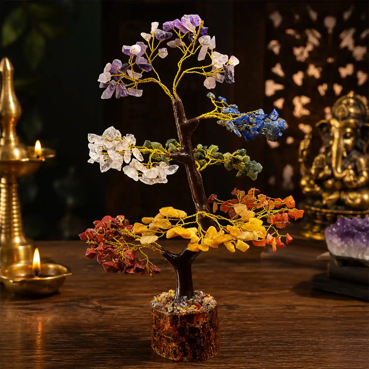 7 Chakra Crystal Tree | Natural Gemstone Tree of Life