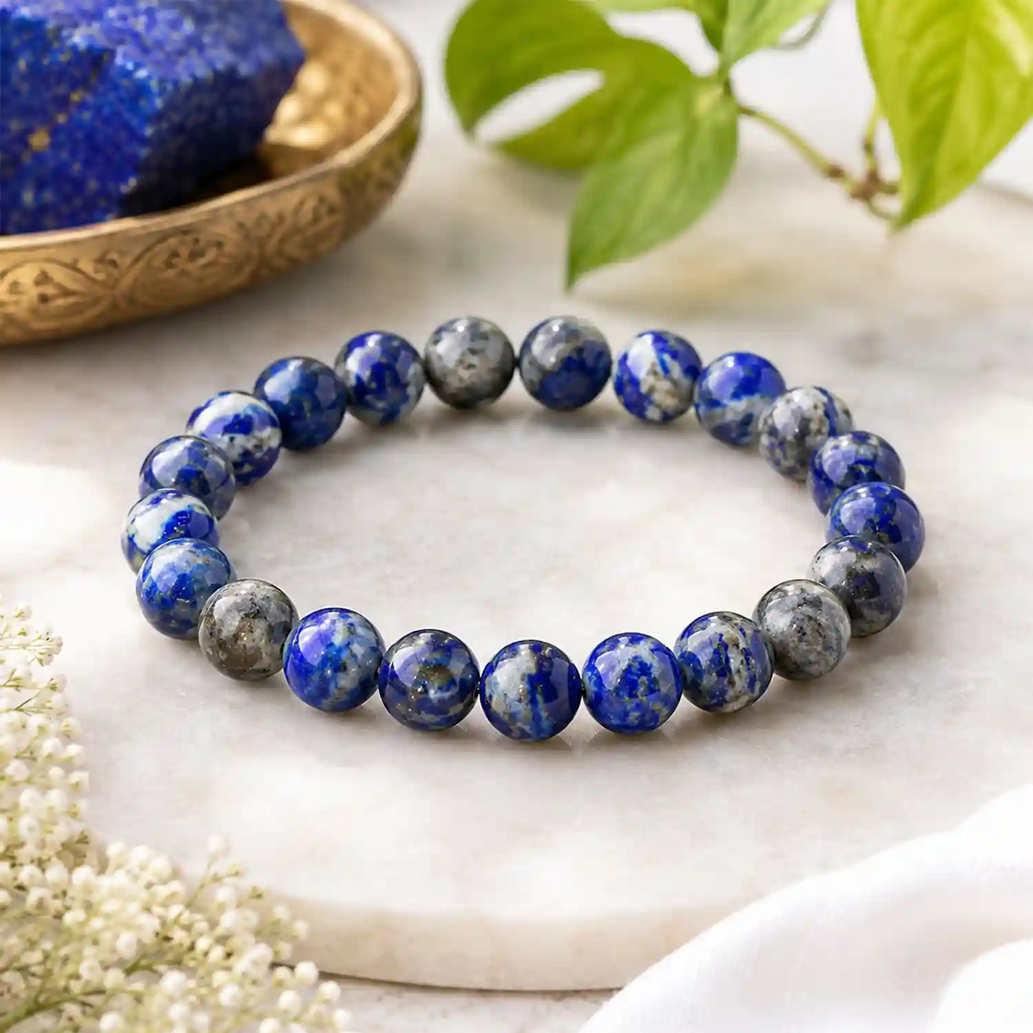 Lapis Lazuli Crystal Bead Bracelet